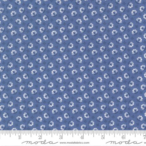 Rosie - Quilting Fabric - Prairie Toss Blenders Tiny Flowers - Denim Jeans