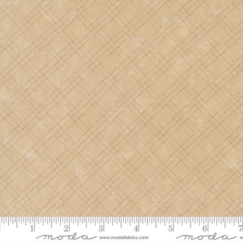 Quail Run - Quilting Cotton Fabric - Stitched Plaid Checks and Plaids - Tonal Tan