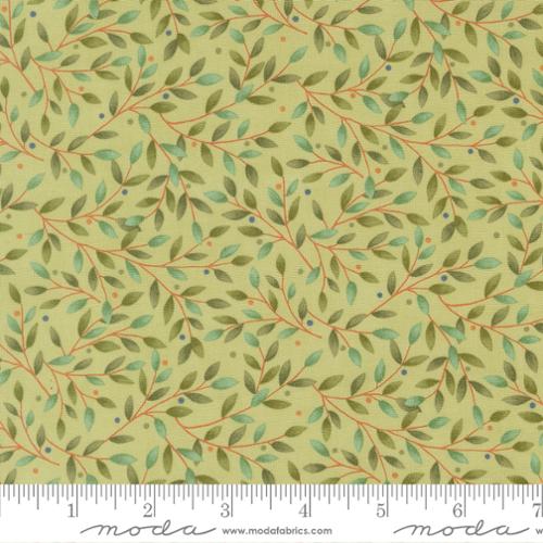 Family Tree - Cotton Quilting Fabric - Leaves Branches Landscape and Nature - Eucalyptus