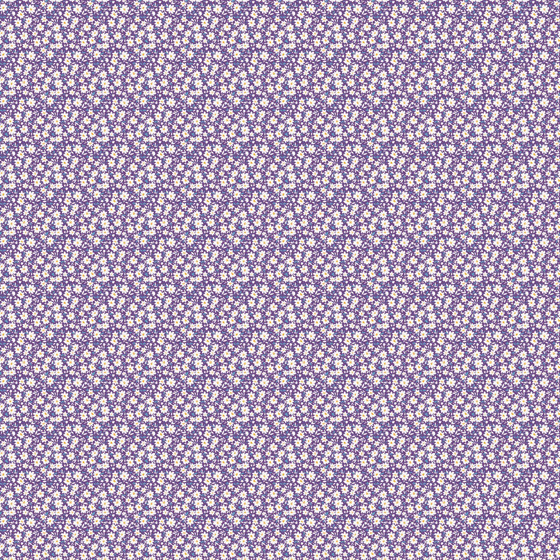 Pocket Posies – Quilting Cotton Fabric – Daisies – Purple