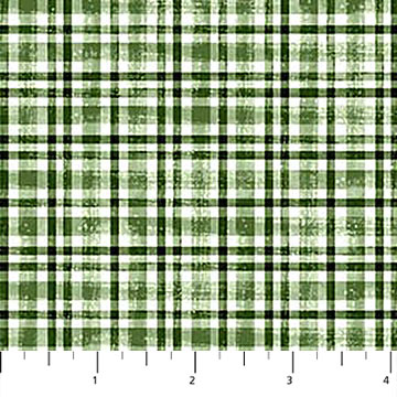 Snowbound - Quilting Cotton Fabric - Check - Green