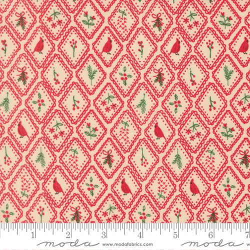 Holiday Cheer - Quilting Cotton Fabric - Christmas Charm Blenders Cardinal - Poinsettia