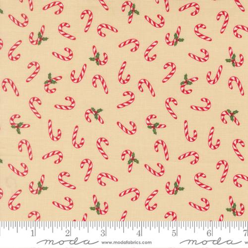 Holiday Cheer - Quilting Cotton Fabric - Candy Cane Novelty - Natural
