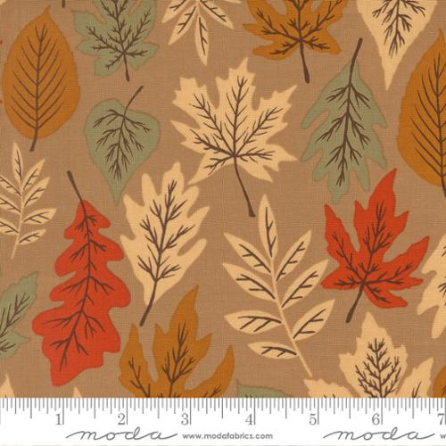 Windfall - Quilting Cotton Fabric - Leaf Fall Florals Leaf - Oatmeal