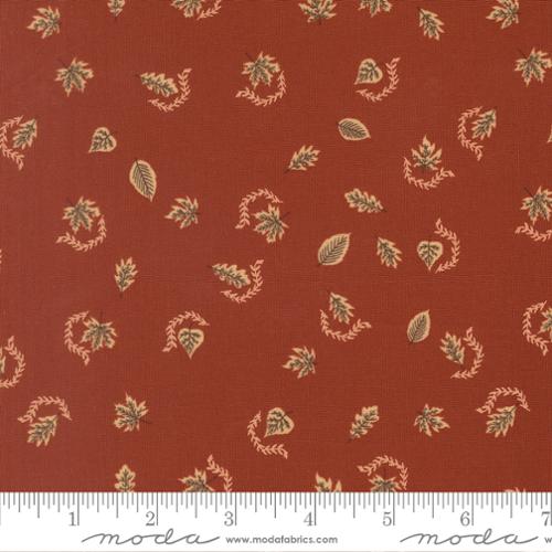 Windfall - Quilting Cotton Fabric - Autumn Breeze Blenders Leaves - Rust