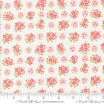 Cali & Co - Quilting Cotton Fabric - Ring Around Posie - Cloud Flamingo