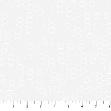 Dovetail - Quilting Cotton Fabric - Hexies - White Pigment