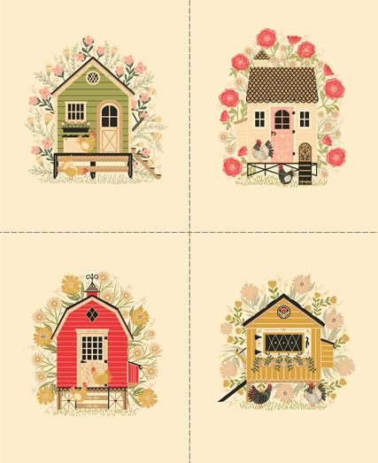 Quilt Panel - The Henhouse - Panel 36" x 44"