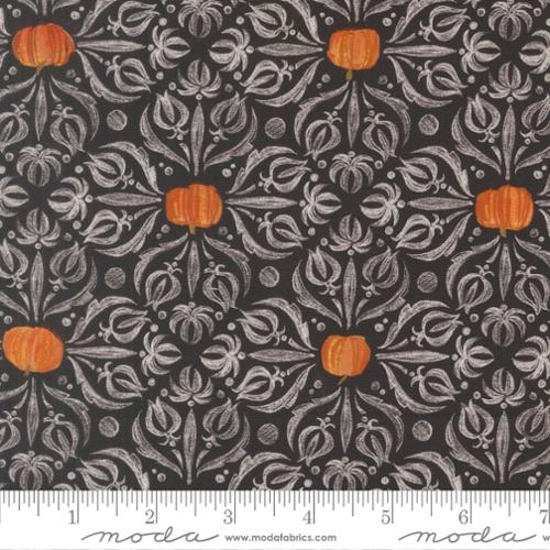 Coven - Quilting Cotton Fabric - Medallion Tiles Damask - Onyx