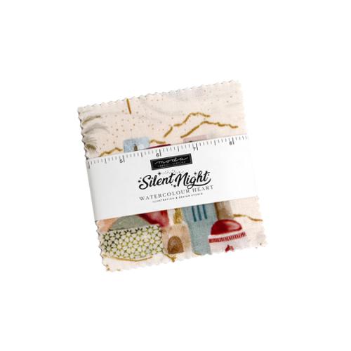 Silent Night - Precut Quilting Cotton Fabric - Mini Charm