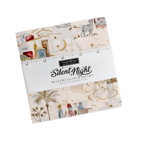 Silent Night - Precut Quilting Cotton Fabric - Charm Pack