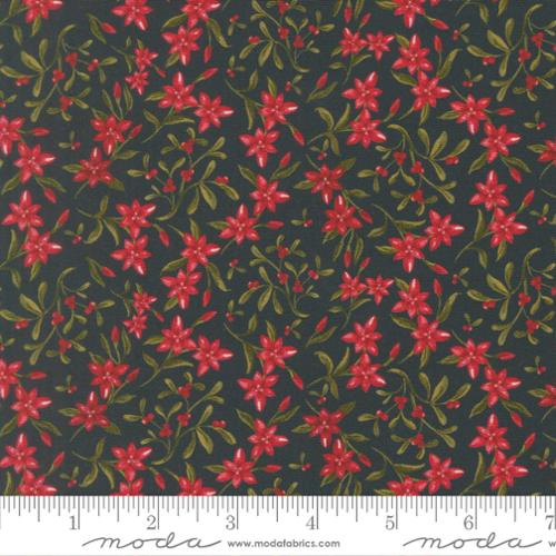 Silent Night - Quilting Cotton Fabric - Star of Bethlehem Floral Small Floral - Holy Night