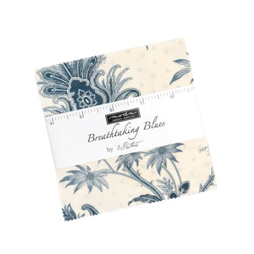Breathtaking Blues - Precut Quilting Cotton Fabric - 5" Charm Pack