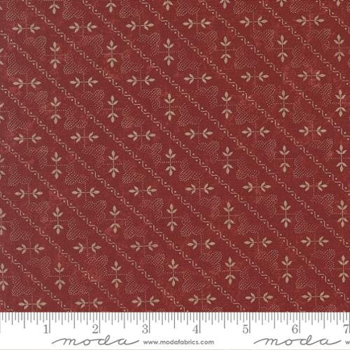 Wheatland - Quilting Cotton Fabric - Arbor Vine Stripes - Currant