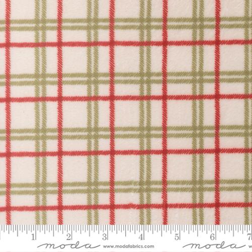 Christmas Eve - Cuddle Fabric - Yuletide Plaid Checks and Plaids - Snow