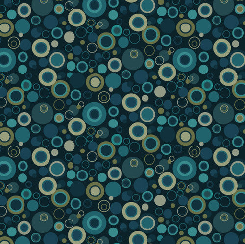 Bubble Dot Basics - Quilting Cotton - Navy
