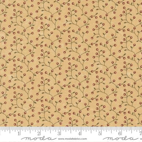 Wheatland - Quilting Cotton Fabric - Bittersweet Blenders Vines Berry - Wheat