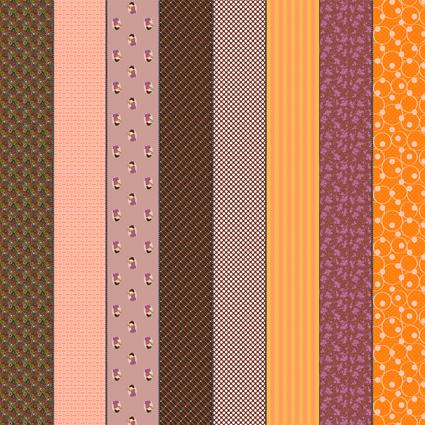 Gathered Lollies - Quilting Cotton Fabric - Two Blenders - Hazel