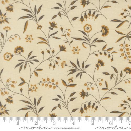 Collections Magnolia - Quilting Cotton Fabric - Meandering Path Florals Vines - Ivory