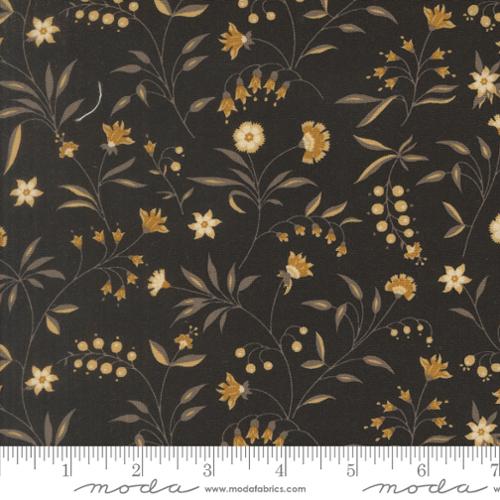 Collections Magnolia - Quilting Cotton Fabric - Meandering Path Florals Vines - Onyx