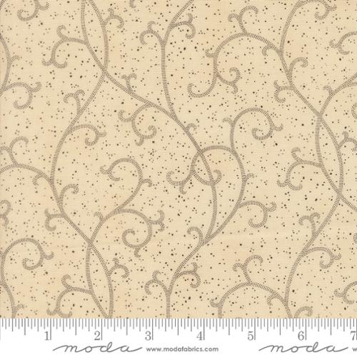 Collections Magnolia - Quilting Cotton Fabric - Midnight Scroll Blenders Scroll - Ivory