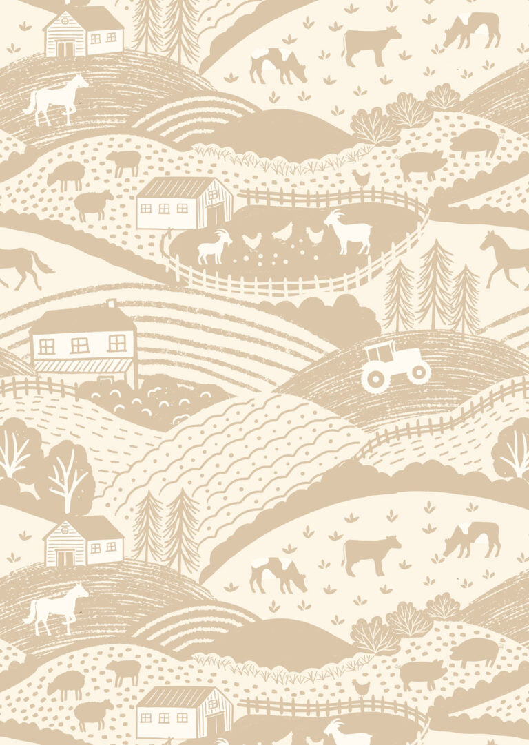 Country Croft - Quilting Cotton Fabric - Cream Croft - Cream