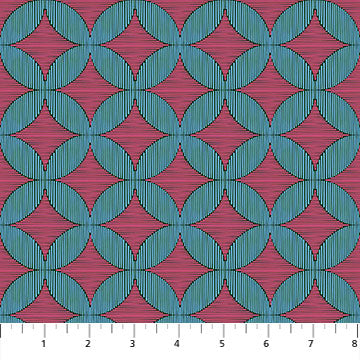 Rhapsody - Quilting Cotton Fabric - Woven Windows - Berry