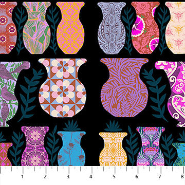 Rhapsody - Quilting Cotton Fabric - Anniversary Vase - Multi