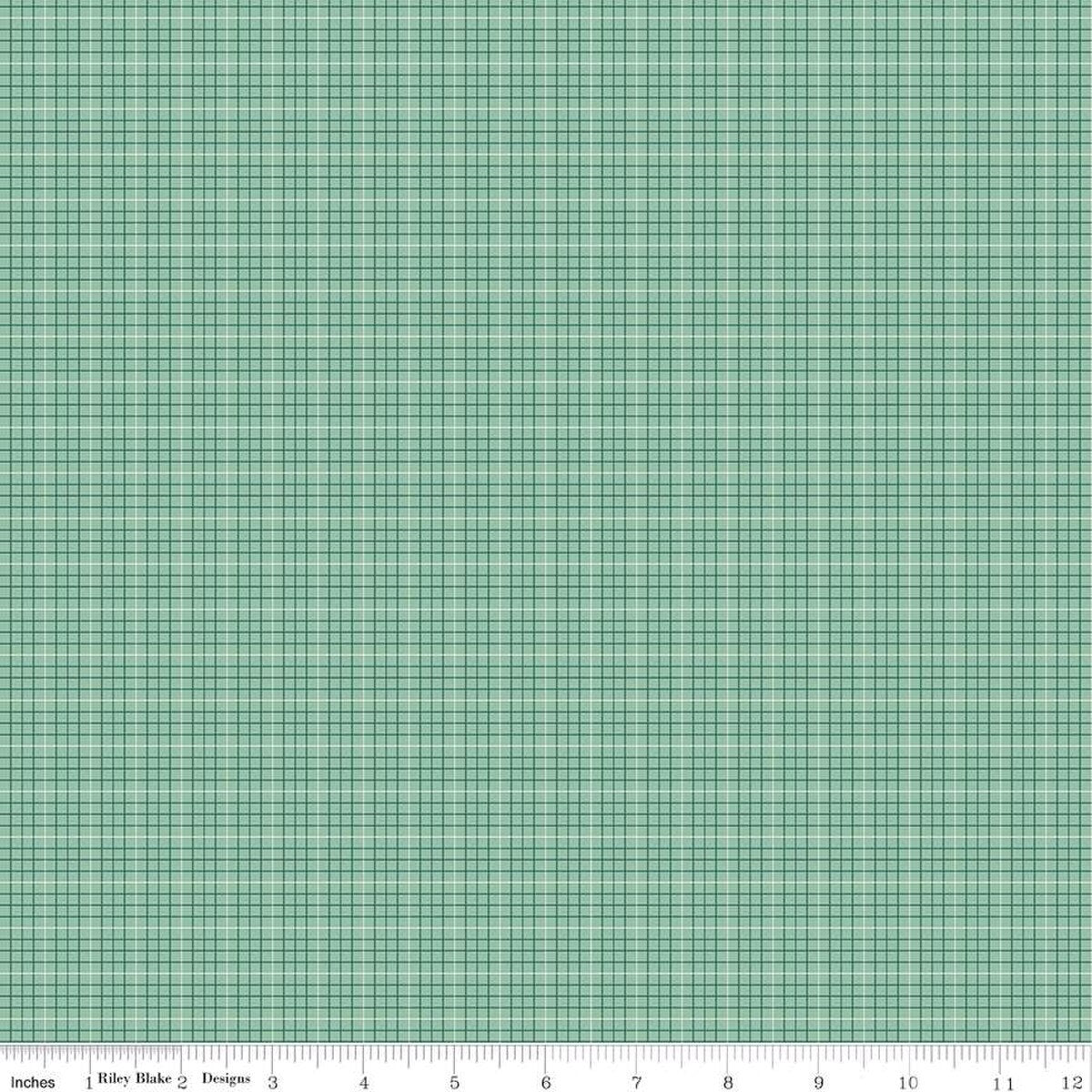 Bee Plaids – Quilting Cotton Fabric – Hayride - Sea Glass