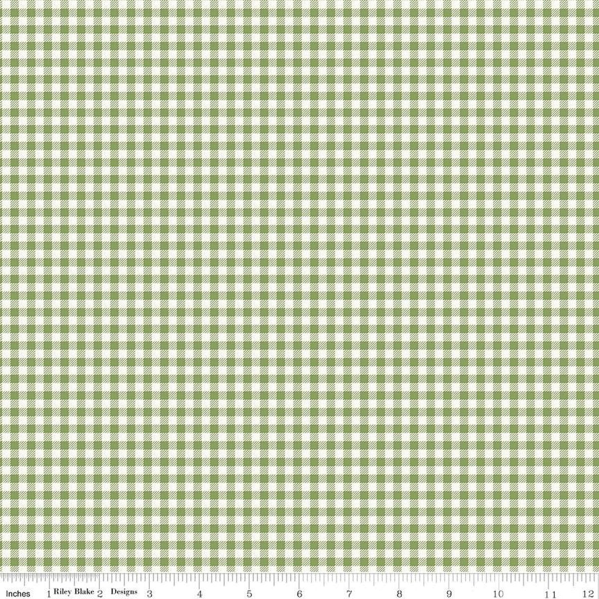 Bee Ginghams – Quilting Cotton Fabric – Tina - Lettuce