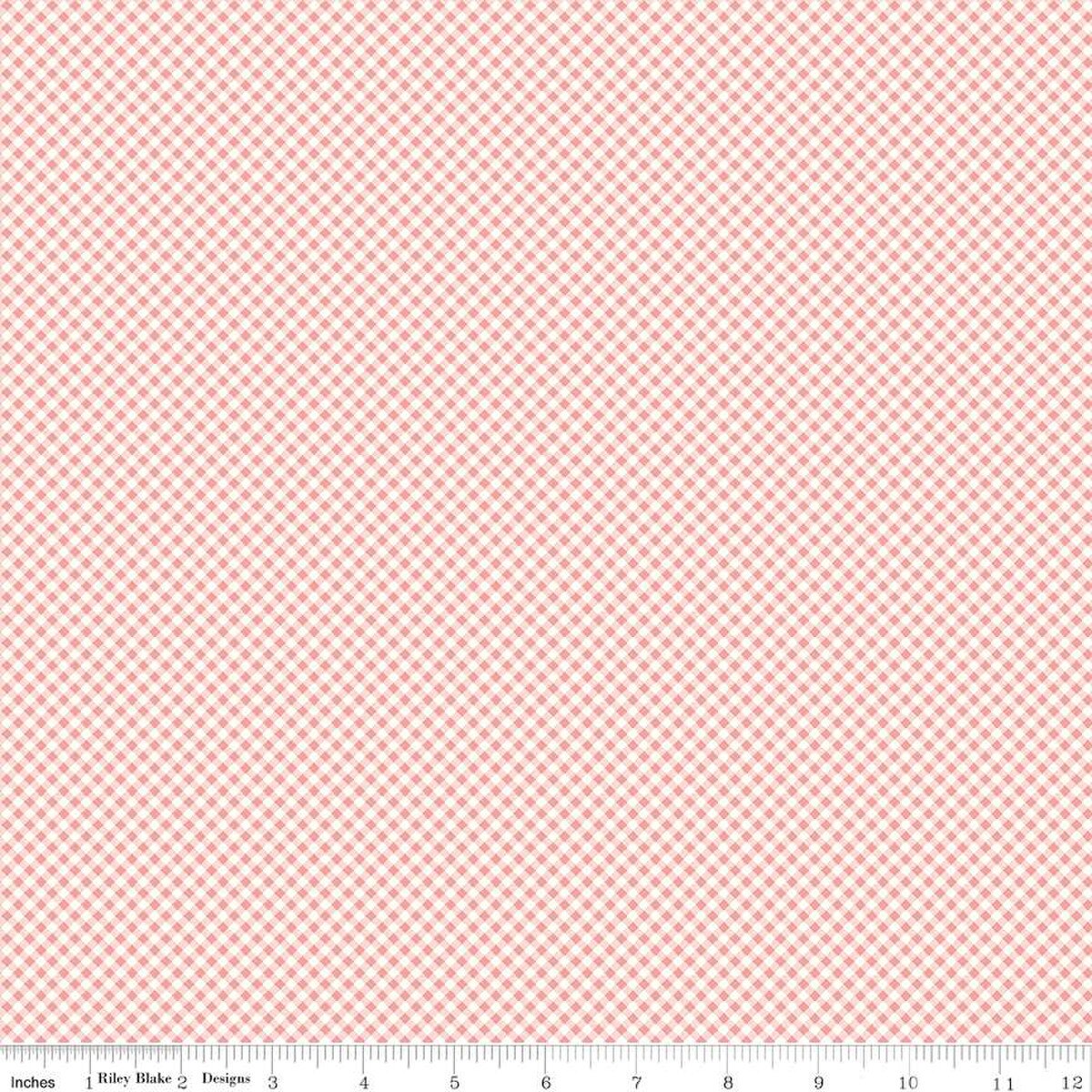 Bee Ginghams – Quilting Cotton Fabric – Kassidy - Coral