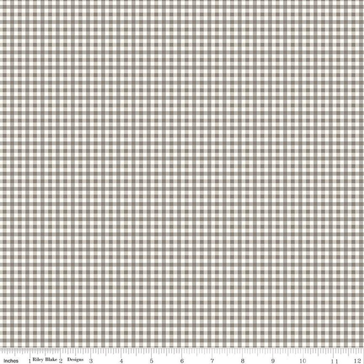 Bee Ginghams – Quilting Cotton Fabric – Camille - Pebble