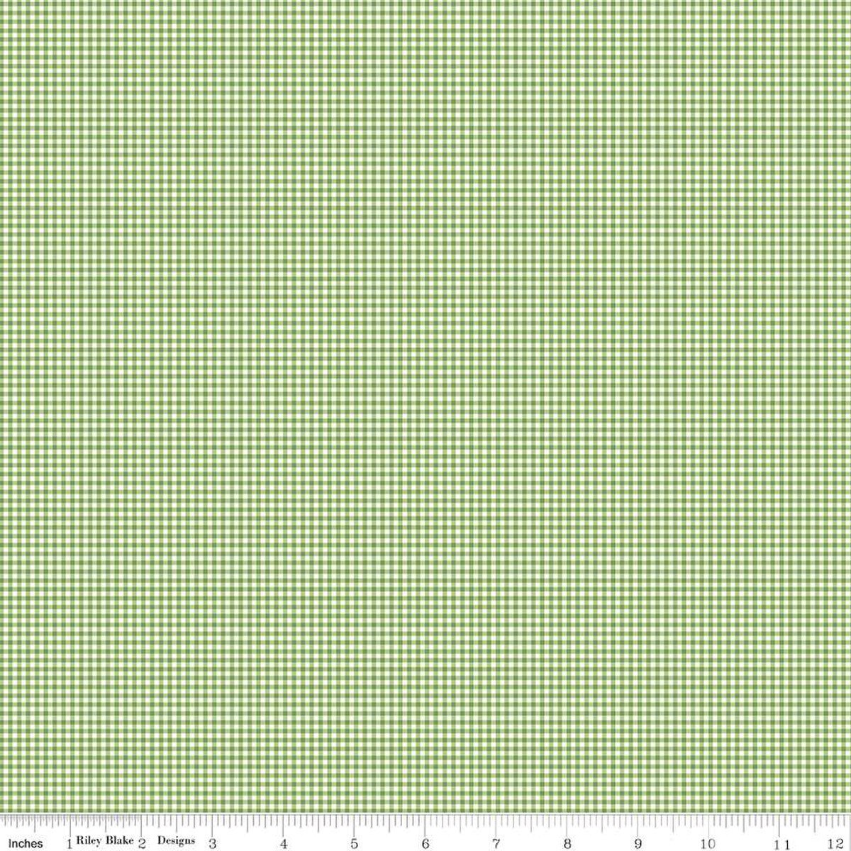 Bee Ginghams – Quilting Cotton Fabric – Melanie - Basil