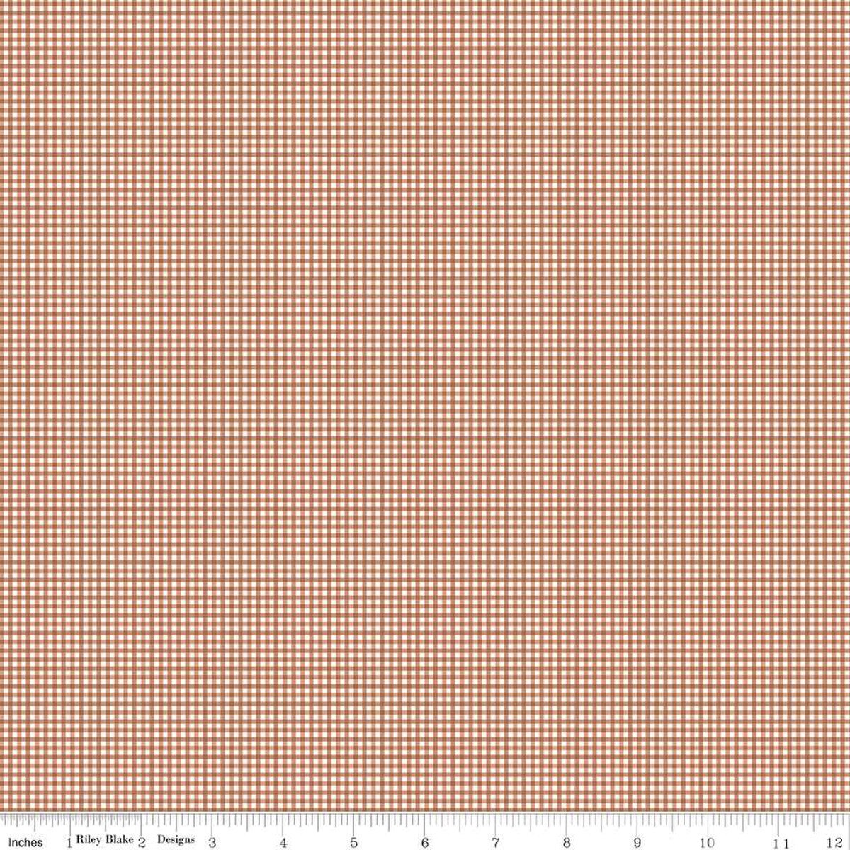 Bee Ginghams – Quilting Cotton Fabric – Melanie - Cinnamon