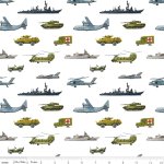 Letters From Home - Quilting Cotton Fabric - Choppers - White