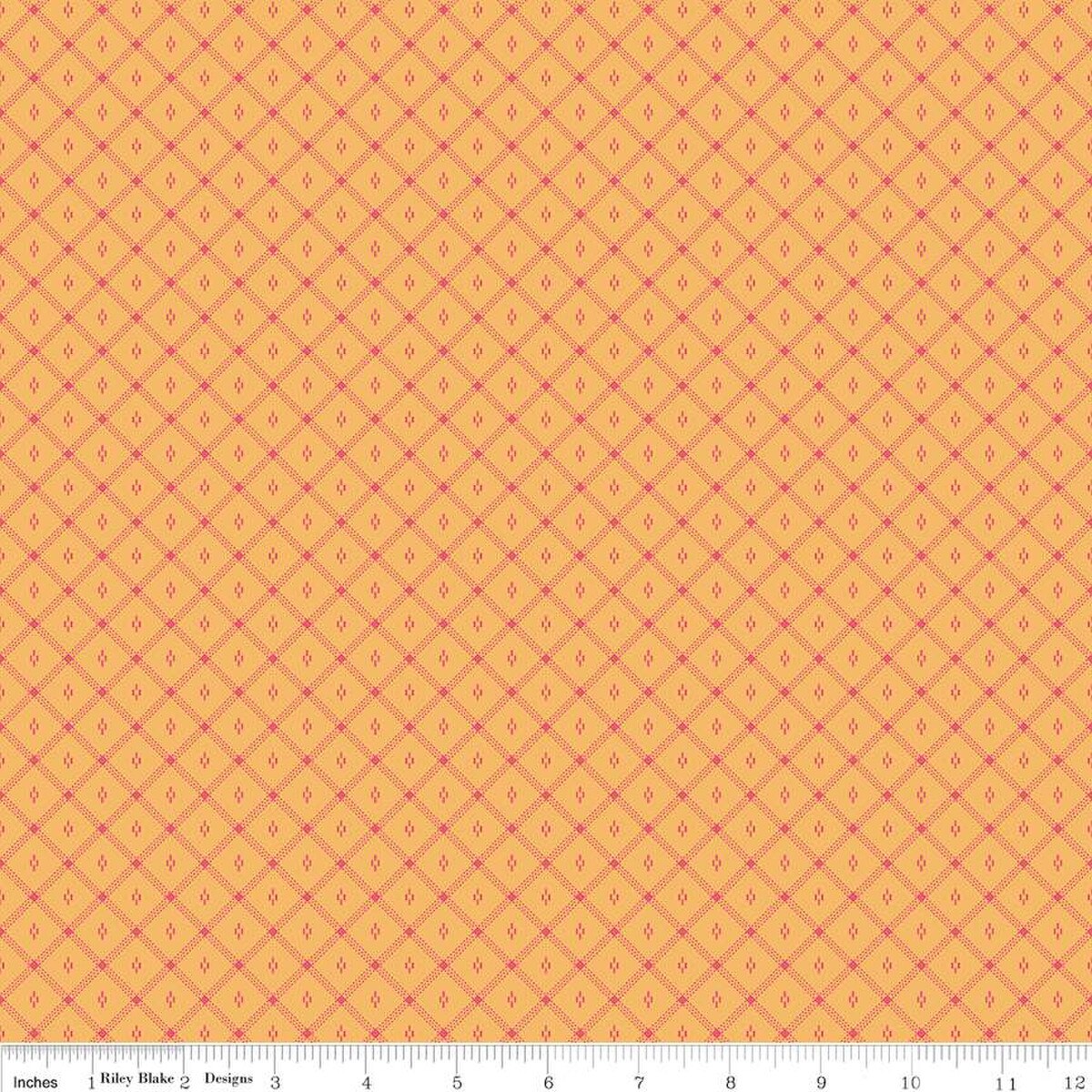 Piece and Plenty – Quilting Cotton Fabric - Flower Bed - Marigold