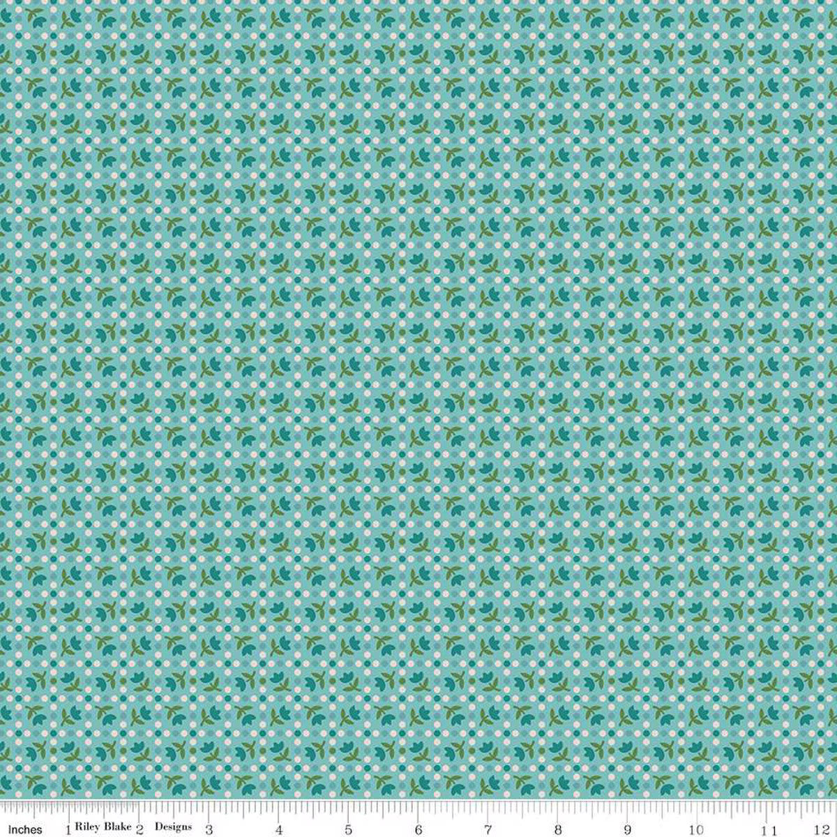 Piece and Plenty – Quilting Cotton Fabric - Tulips - Raindrops