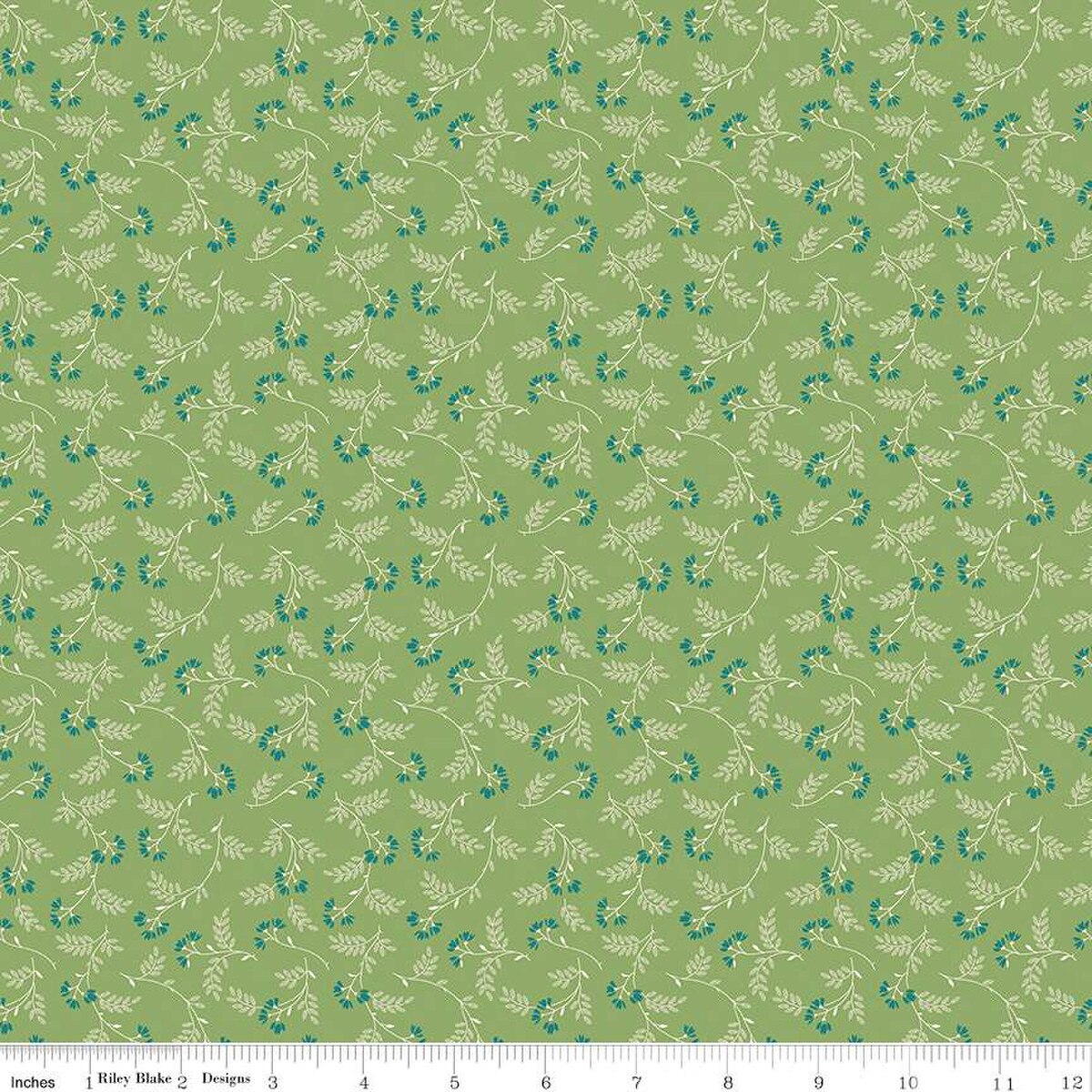Piece and Plenty – Quilting Cotton Fabric - Vine - Basil