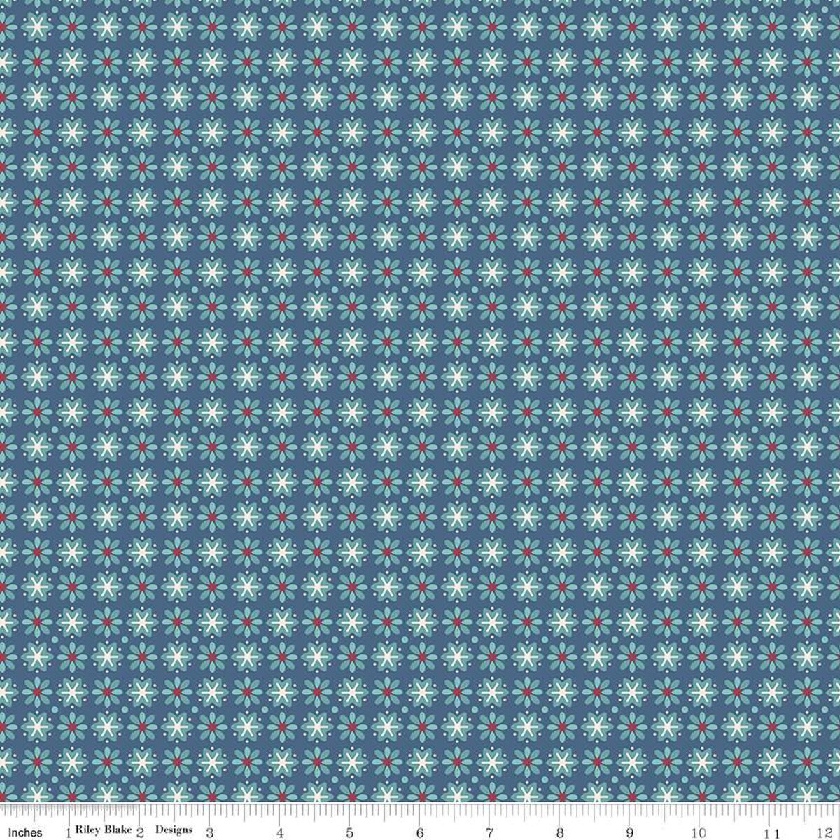 Americana – Quilting Cotton Fabric - Boston - Denim