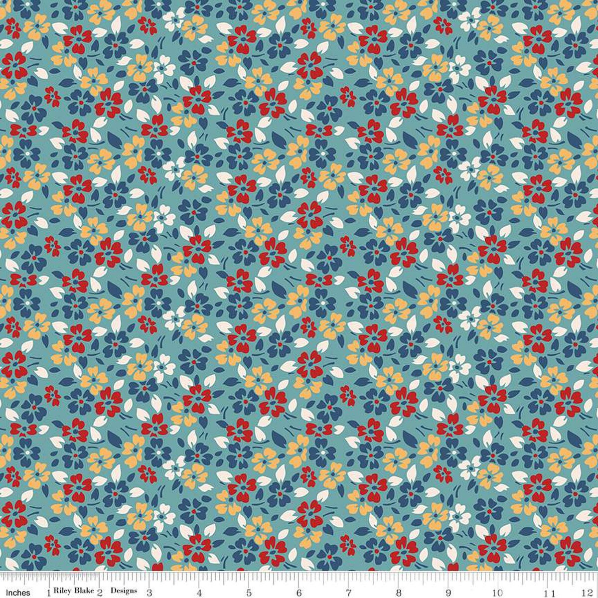 Americana – Quilting Cotton Fabric - Glory - Raindrop