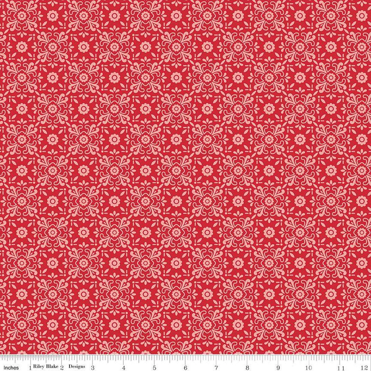 Americana – Quilting Cotton Fabric - Justice Riley - Red