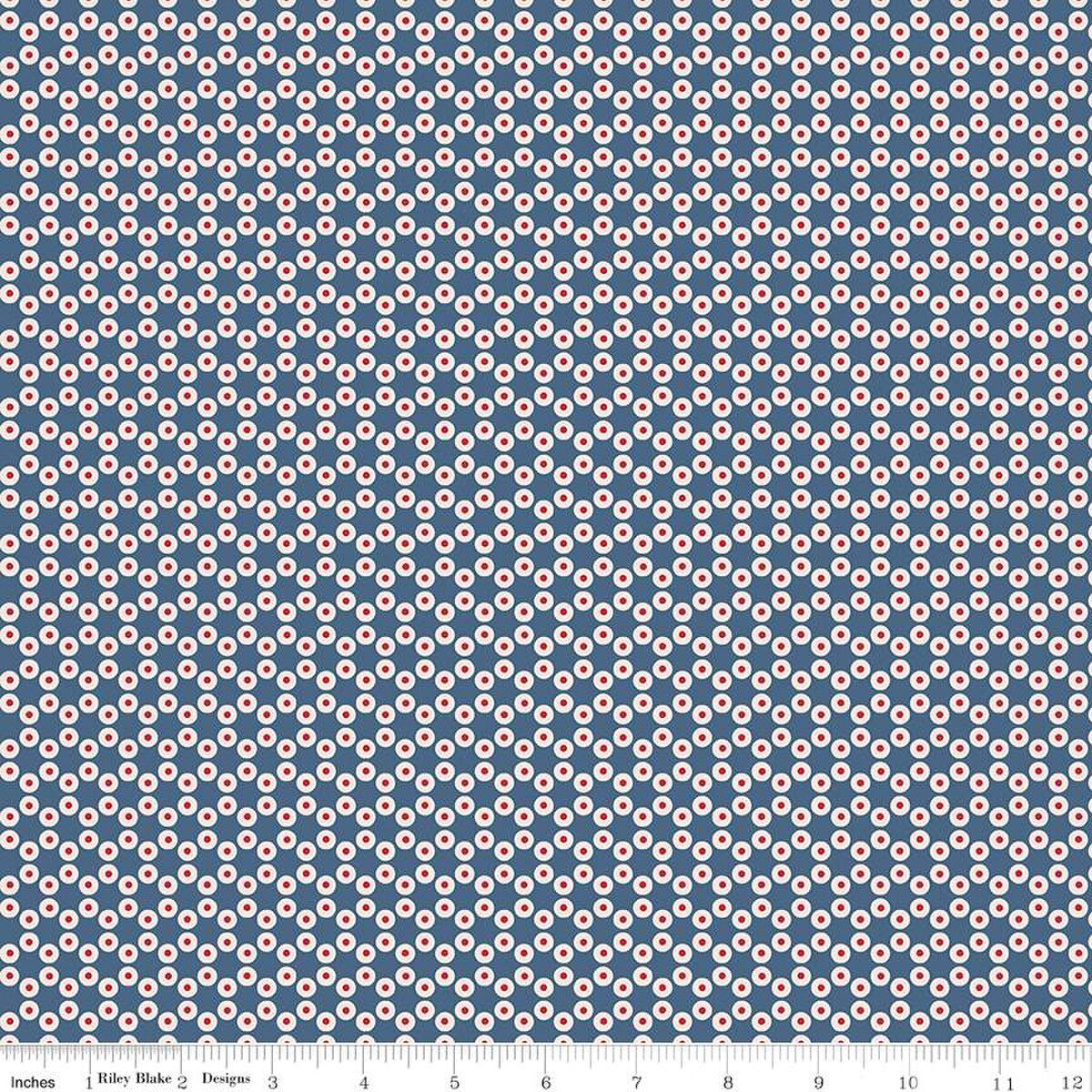 Americana – Quilting Cotton Fabric - Patriot - Dark Denim