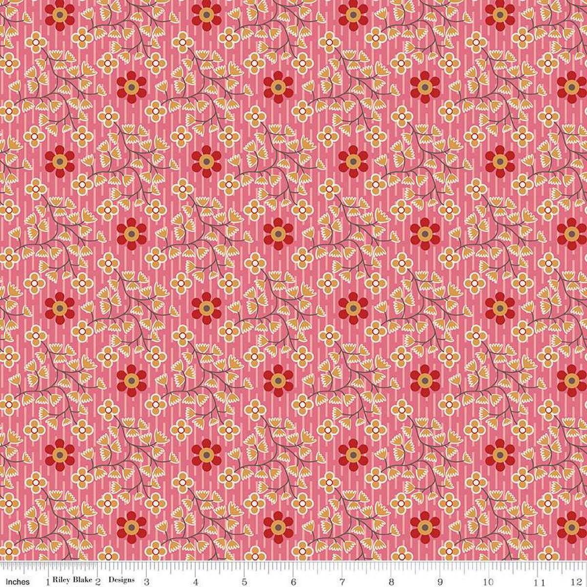 Gentler Times – Cotton Fabric – Swell - Tea Rose