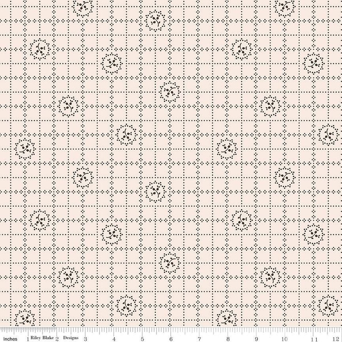Gentler Times – Cotton Fabric – Delicate - Raisin