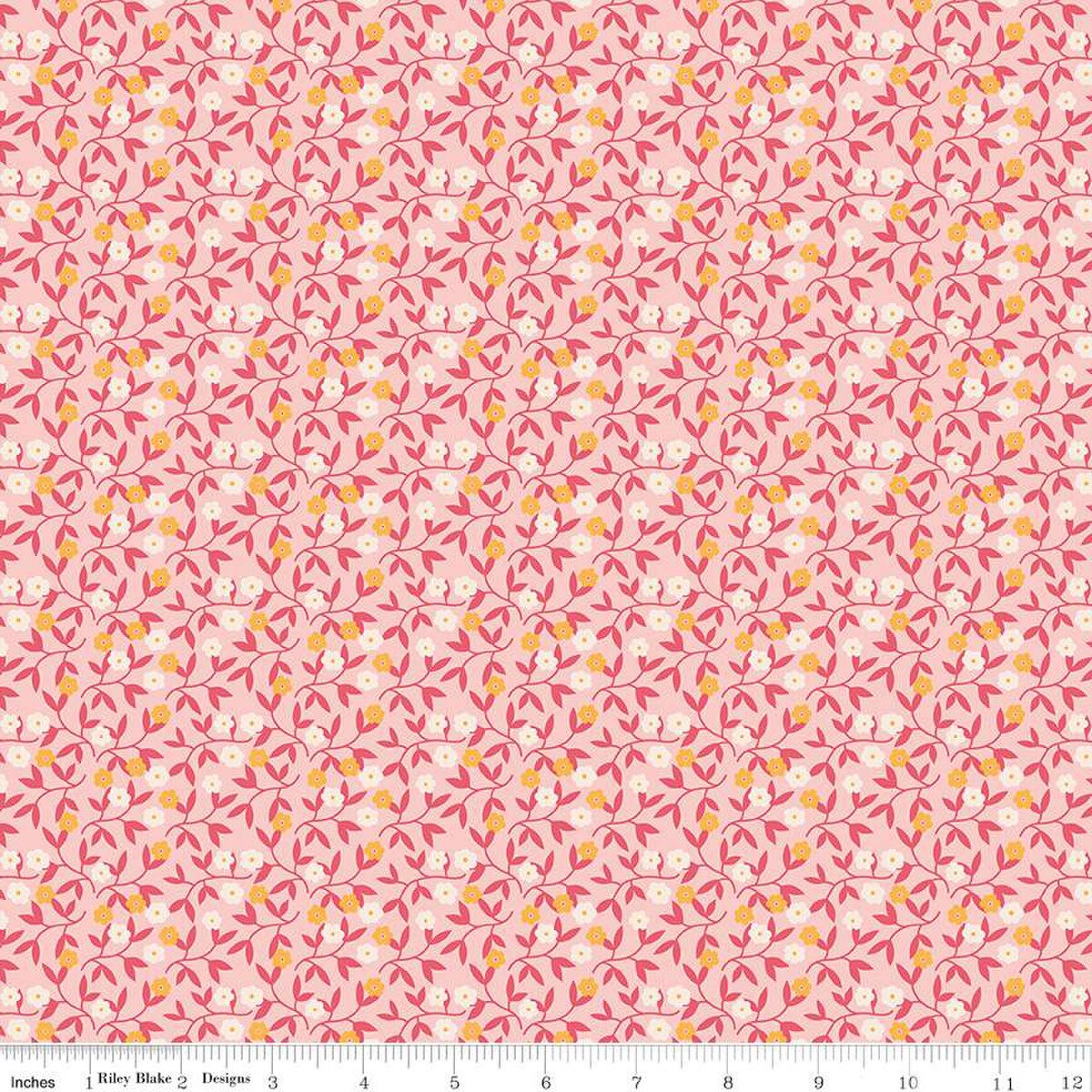Gentler Times – Cotton Fabric – Gracious - Coral