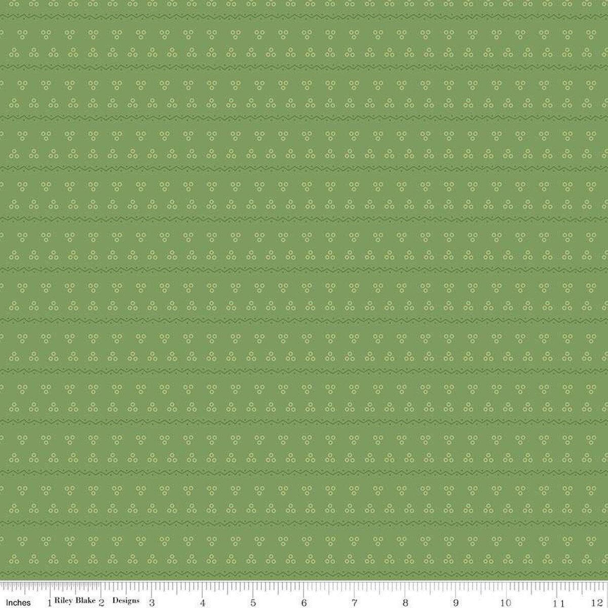 Gentler Times – Cotton Fabric – Remember - Basil