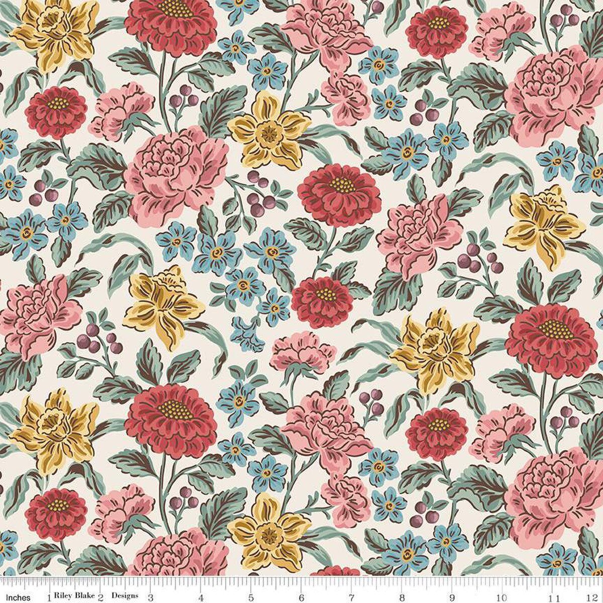 Emma – Quilting Cotton Fabric – Hartfield - Cream