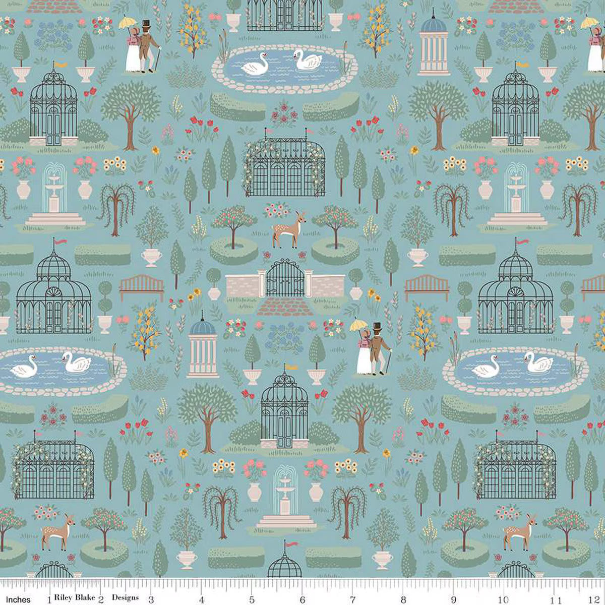 Emma – Quilting Cotton Fabric – Highbury - Blue
