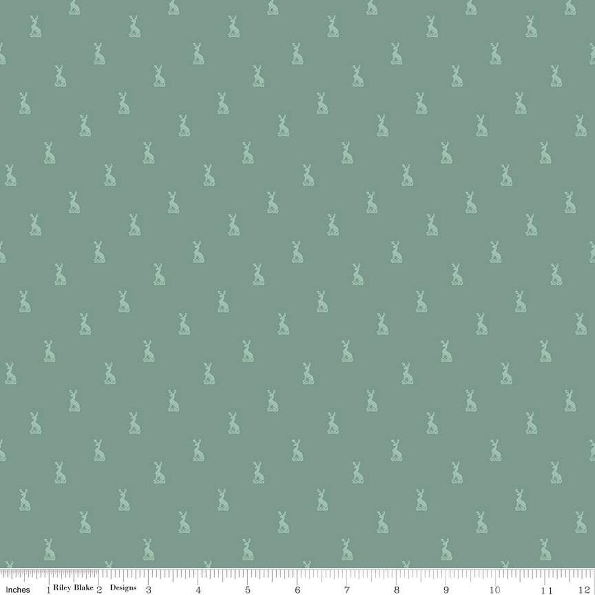 Emma – Quilting Cotton Fabric – Austen Family Crest - Green