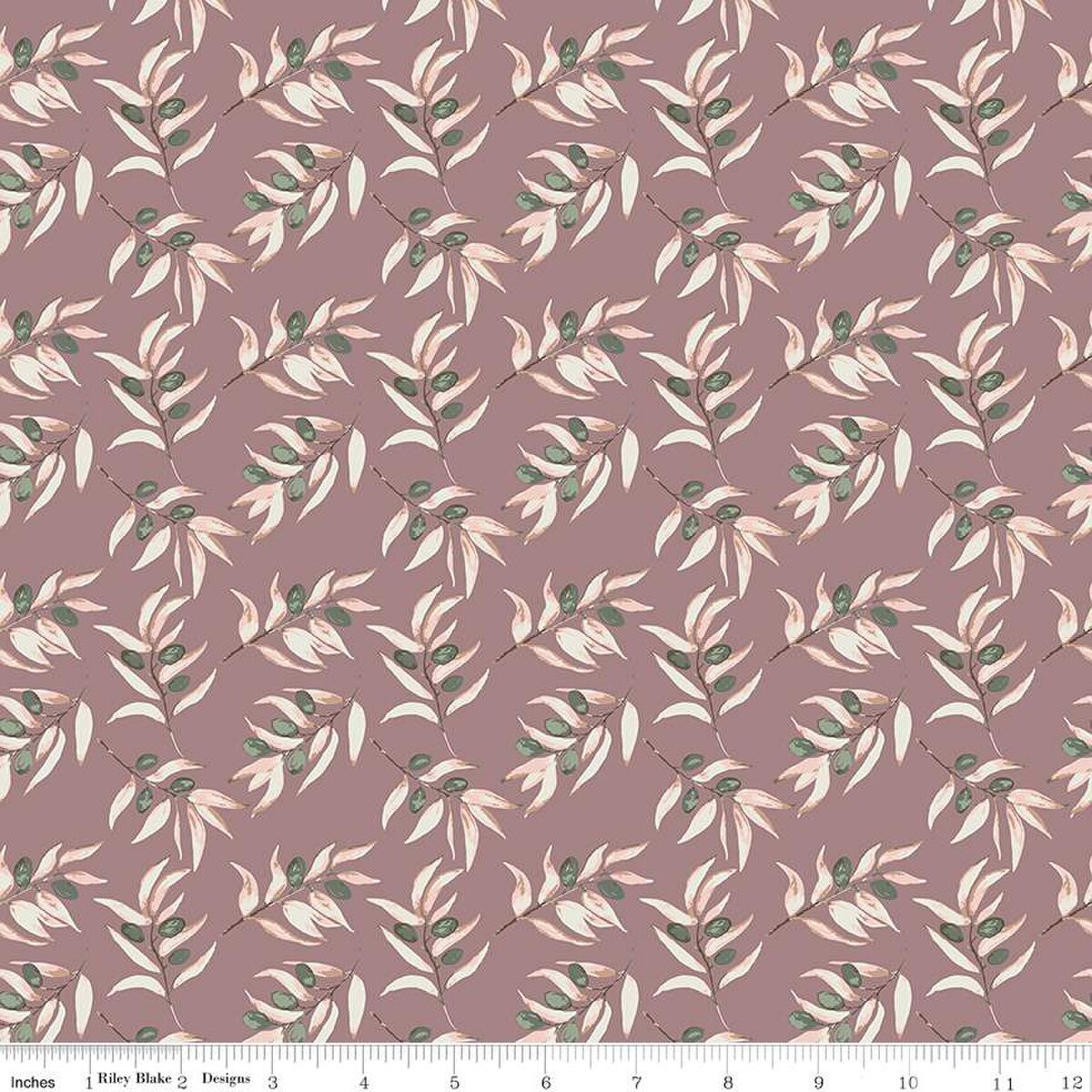 Olive Grove – Quilting Cotton Fabric – Olive Branches - Heather